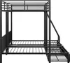 Hochwertiges Dreier-Etagenbett Metall 140x200 & 90x200 cm Produktbild-Vorschau 11