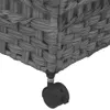 vidaXL Wäschekorb mit Rollen Grau 66x35x60 cm Rattan Produktbild-Vorschau 9