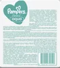 The back of a Pampers Harmonie Aqua product packaging, showing text in multiple languages and a barcode. Náhľad obrázku produktu