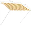 vidaXL Wysuwana markiza 150×150 cm żółto-biała Podgląd zdjęcia produktu 8