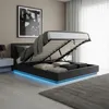 LED Polsterbett 'Tröstiar' mit Bettkasten und Matratze Produktbild-Vorschau 5