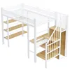 Flieks Etagenbett 90x200cm mit Schreibtisch und Produktbild-Vorschau 8