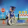A Playmobil police officer is shown at a road block with a stop sign and traffic cones. Anteprima dell’immagine prodotto