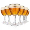 6x Grimbergen Glas 0,5l Pokal Kelch Phoenix Kontur Goldrand Produktbild-Vorschau 1