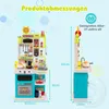 COSTWAY Kuchnia dla dzieci, kuchnia do zabawy z 95 Podgląd zdjęcia produktu 3