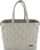 A plain white background shot of a grey woven shopping basket. Produktbild-Vorschau