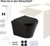 HOROW Mattschwarz Hänge WC Wand Toiletten mit Produktbild-Vorschau 13