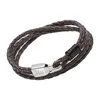 Braunes Lederarmband Hakenverschluss (Länge: 42cm) Produktbild-Vorschau 1