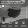 Závesné WC bez ráfika LuxeBath s funkciou bidetu, čierne, Náhľad obrázku produktu 2