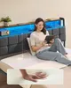 Postel VASAGLE, rozměry 160 x 200 cm, s 2 zásuvkami, LED Náhled obrázku produktu 4