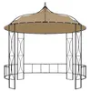 vidaXL Pavillon 300x290 cm Taupe Rond Voir les images du produit 9