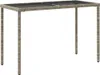 vidaXL Gartentisch mit Glasplatte Hellgrau 115x54x74 cm Produktbild-Vorschau 1