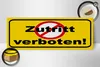 Holzschild  Hinweis Zutritt verboten, 27 x 10 cm, Produktbild-Vorschau 4