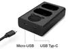 2in1 Set: Akku + USB-C Doppel Akku Dual LCD Produktbild-Vorschau 2