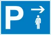 Transgender Parkplatz Schild mit Richtungspfeil rechts Produktbild-Vorschau 1