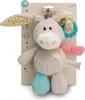 A plush toy donkey with a tag and packaging. Podgląd zdjęcia produktu
