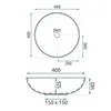 Technical drawing of a sink with dimensions. Náhled obrázku produktu