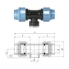 Unidelta | 90° Winkelstück - 20×3/4" - Schwarz - Produktbild-Vorschau 2