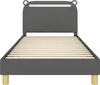 vidaXL Kinderbettgestell mit Kopfteil Dunkelgrau 90 x 200 Produktbild-Vorschau 5