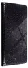 A black glittery phone case is shown against a black background. Produktbild-Vorschau