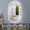 Oval Badspiegel mit LED-Hinterleuchtung 45x75cm Kaltweiß Produktbild-Vorschau 2