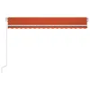 vidaXL Store manuel rétractable avec LED 450x300 cm Orange Voir les images du produit 3