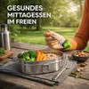 Lunchbox Camping Brotdose Brotzeit-Dose Edelstahl Box Produktbild-Vorschau 7