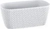A white planter with a knitted texture. Anteprima dell’immagine prodotto