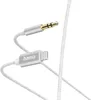 Aux-Kabel Lightning  3,5-mm-Klinke, Nylon, 1,0 m, Wei Produktbild-Vorschau 2