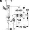 Haas Spülen-Röhrensiphon 1 1/2" mit Flexi-Schlauch und Anteprima dell’immagine prodotto 2