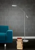 Dimmbare LED Stehleuchte schwenkbar, Höhe 126cm, Silber Produktbild-Vorschau 5