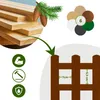 Floranica 4 Stk. Zierzaun aus Holz 100 x 20 cm Braun Produktbild-Vorschau 5