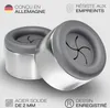Lot de 4 porte-serviettes en acier inox, design rond, Voir les images du produit 3
