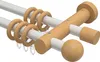 Interdeco Gardinenstange / Vorhangstange Weiß / Buche Produktbild-Vorschau 1
