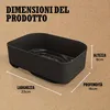 Product dimensions displayed on a textured brown background. Anteprima dell’immagine prodotto