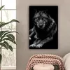 MuchoWow® - Leinwandbilder - Tiere - Wolf - Schwarz - Weiß Produktbild-Vorschau 2