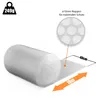 A roll of bubble wrap is shown on a white background with marketing graphics and text. Produktbild-Vorschau