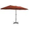 Maison Exclusive - Parasol avec mât en aluminium 460 x 270 Voir les images du produit 2