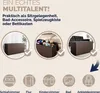 Collage of images showcasing a brown storage ottoman and icons representing its use in different rooms. Anteprima dell’immagine prodotto