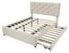 okwish Polstrovaná manželská postel 140x200 s lamelovým Náhled obrázku produktu 6