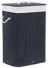 Ekspand | Panier à linge en bambou - Noir - 72 L - avec Voir les images du produit 1
