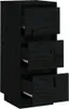 vidaXL Sideboards 2 Stk. Schwarz 32x34x75 cm Massivholz Produktbild-Vorschau 6