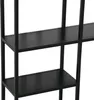 A close-up view of a black shelf unit. Náhled obrázku produktu