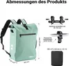 Wiltec Gepäckträgertasche mintgrün, Fahrradtasche Rucksack Produktbild-Vorschau 3