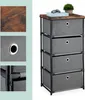 Comodino Relaxdays, 4 cassetti in tessuto, metallo, effetto Anteprima dell’immagine prodotto 7