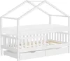 ML-Design detská posteľ domček posteľ 80x160 cm biela s Náhľad obrázku produktu 1