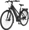 A black trekking e-bike is shown against a white background. Produktbild-Vorschau