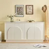 Weißes Sideboard mit gewölbten Türen, 4 Türen, viel Produktbild-Vorschau 11