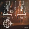 Briloner Kanea Lampada da tavolo senza fili IP44, Anteprima dell’immagine prodotto 7