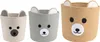 Kinderzimmer Aufbewahrungskorb TANKA 3er Set aus Polyester Produktbild-Vorschau 1